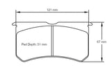Pagid Racing Brake Pads for AP Racing CP8250 D51