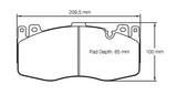 Pagid Racing Front Brake Pad Set No. 4935 for BMW M5 (F10)/M6 (F13)