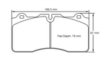 Pagid Racing Front Brake Pad Set No. 4945 for Nissan R35 GTR