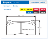 Pagid Racing Front Brake Pads for Aston Martin Vanquish