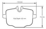 Race Technologies RE10 Front Brake Pad Set for Porsche 993 Carrera RS/Turbo