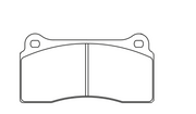 Race Technologies RE10 Rear Brake Pads for BMW F87 M2 CS (2016-2020), rear iron rotors