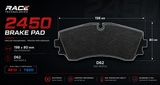 Race Technologies Front/Rear RE10 Brake Pad Set 2450 for Porsche 911/981/718/991/992