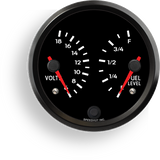 Speedhut 3-3/8" Dual Voltage and Fuel Level Gauge (Copy)