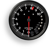 Speedhut 4.5" Tachometer - 10k rpm, with Shift Light