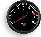 Speedhut 4.5" Tachometer - 8k rpm, without Shift Light