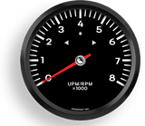 Speedhut 4.5" Tachometer - 8k rpm, without Shift Light