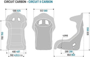 Sparco Circuit / Circuit II Carbon Fiber Racing Seat, FIA 8855-1999