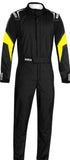 Competition Motorsport Sparco Competition Driver FIA Racing Suit black yellow front