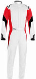 Competition Motorsport Sparco Competition Driver FIA Racing Suit white red front