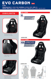 Competition Motorsport Sparco EVO Carbon Fiber Racing Seat Standard, Large Or XL