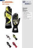 Sparco K-Arrow+ Kart Racing Gloves, FIA 8877-2022