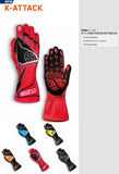 Sparco K-Attack Kart Racing Gloves, FIA 8877-2022