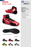 Sparco Rapid Racing Shoesss, Rotor and Lace Closure
