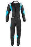 Competition Motorsport Sparco Superleggera Driver FIA Racing Suit black blue front