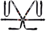 Sparco Six-Point Racing Harness, 2-Inch Steel Pull-Down
