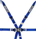 Sparco Six-Point Racing Harness, 2-Inch Steel Pull-Down