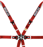Sparco Six-Point Racing Harness, 2-Inch Steel Pull-Down