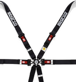Sparco Six-Point Racing Harness, 2-Inch Steel Pull-Down