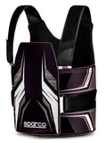 Competition Motorsport Sparco K-track Kart Racing Rib Protector black white