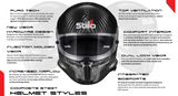 Stilo ST6 GT Carbon Fiber SA2025 Racing Helmet