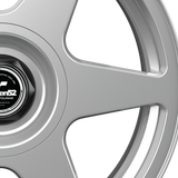 Fifteen52 Tarmac EVO Speed Silver Wheel for Porsche Macan. Cast, lightweight, 6-spoke motorsport design. 18x8.5, 5x112. PMB Performance expertise. $280/ea.