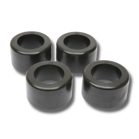 Enhance handling and stability in your Porsche 911, 912, or 930 (1968-89) with our rear spring plate bushing set. Designed for guaranteed fitment, this set restores proper suspension movement and directional control. Constructed from modern elastomer material for durability and heat resistance, with OE dimensions for accurate alignment. 24-month unlimited mileage warranty included. Replaces: 911 333 009 00.