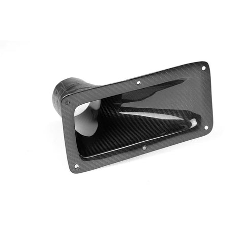 Universal Fitment 9.25" X 4.75" Carbon Fiber Air Inlet Duct w/ Flange