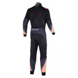 Competition Motorsport Alpinestars KMX-5 V3 Kart Racing Suit FIA 8877-2022 black white orange rear