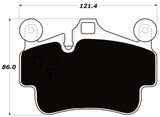 Porterfield Rear Brake Pad Set for Porsche Boxster Spyder with Iron Rotors (2012)