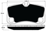 Porterfield Front/Rear Brake Pad Set for Porsche 997 GT3 with Iron Rotors (2007)