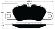 Porterfield Front/Rear Brake Pad Set for Porsche Boxster (2016)