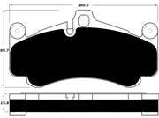Porterfield Front/Rear Brake Pad Set for Porsche 997 GT3 with Iron Rotors (2010)
