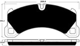 Porterfield Front/Rear Brake Pad Set for Porsche Cayenne with 350mm front rotor (2014)