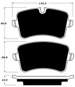 Porterfield Front/Rear Brake Pad Set for Porsche Macan S (2016)