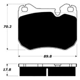 Porterfield R4-S Rear Brake Pads for Porsche 944 NA