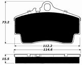 Porterfield Front/Rear Brake Pad Set for Porsche Boxster (2001)