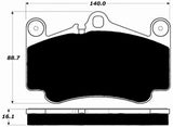 Porterfield Front/Rear Brake Pad Set for Porsche 997 GTS with Iron Rotors (2011)