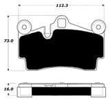 Porterfield Front/Rear Brake Pad Set for Porsche Cayenne with 380mm front rotor (2005)