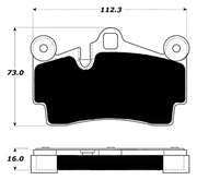 Porterfield Front/Rear Brake Pad Set for Porsche Cayenne with 330mm front rotor (2004)