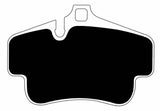 Porterfield Rear Brake Pad Set for Porsche 996 Turbo with Ceramic Rotors (2004)