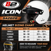 Icon B2 Open-Face Auto Racing Helmet for Snell SA2020