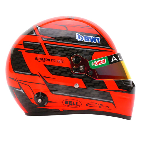 bell f1 racing helmets Bell HP77 Esteban Ocon 1:2 Scale F1 Mini Helmet
