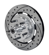 Wilwood Granada front hub and drilled/slotted rotor, assembled view without a caliper