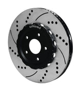 Wilwood front 14.00-inch drilled and slotted ProMatrix rotor kit for Chevrolet Corvette, assembled rotor at an angle