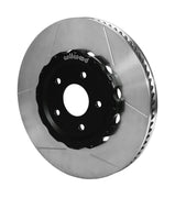 Wilwood front 14.00-inch slotted ProMatrix rotor kit for Chevrolet Corvette, assembled rotor at an angle