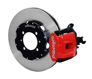 Wilwood red rear Combination Parking Brake brake assembly for 500, 11.00-inch plain-face rotor and caliper view
