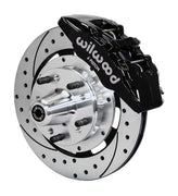 Wilwood black front Dynapro 6 brake assembly for Buick/Chevrolet/Oldsmobile/Pontiac, 12.19-inch drilled/slotted rotor and caliper view