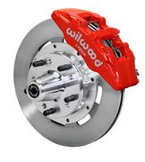 Wilwood red front Dynapro 6 brake assembly for Buick/Chevrolet/Oldsmobile/Pontiac, 12.19-inch plain-face rotor and caliper view
