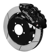 Wilwood black front Superlite 6R brake assembly for Subaru, 13.06-inch slotted rotor and caliper view